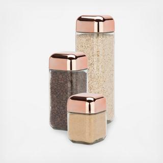 Metallic 3-Piece Canister Set