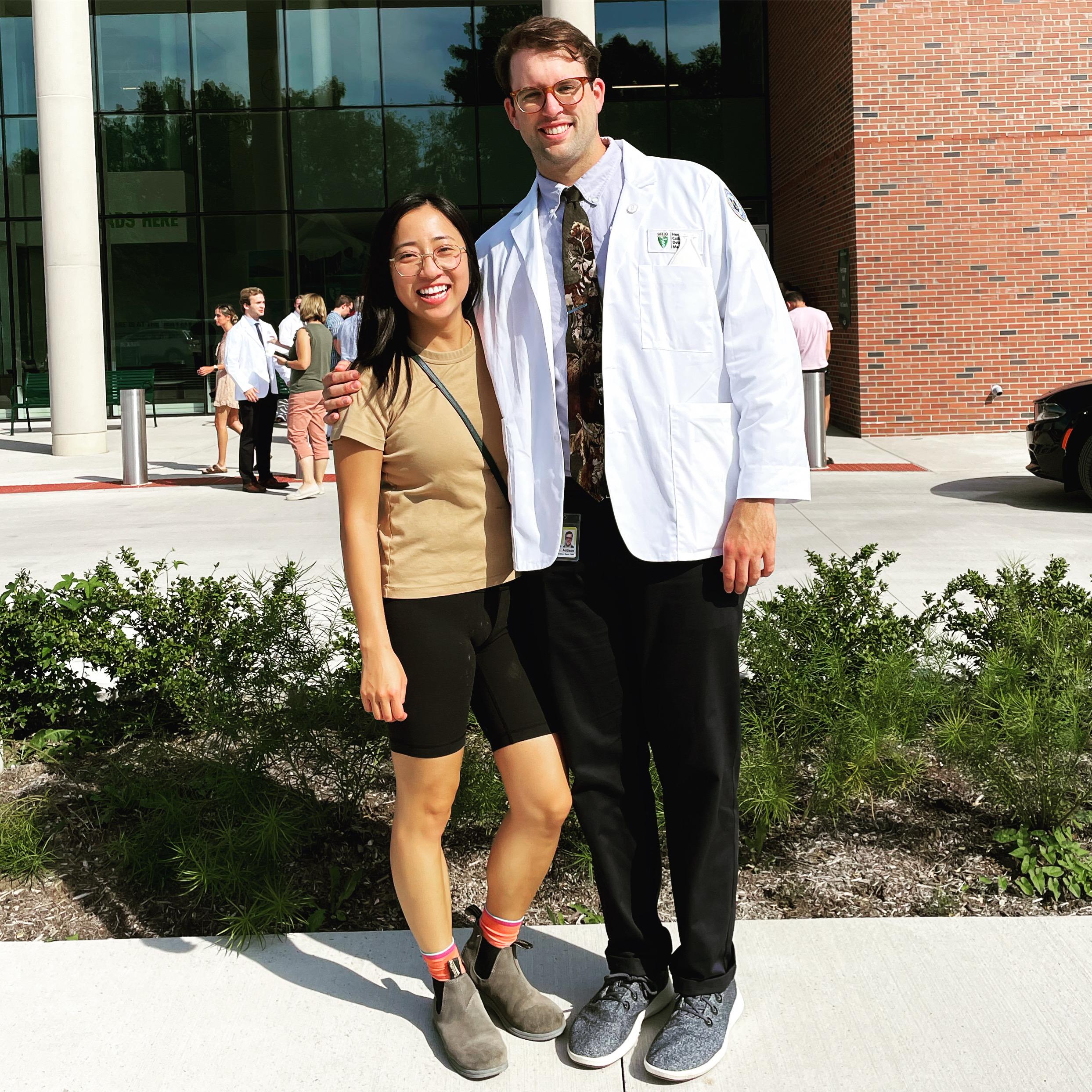 Addison's virtual white coat ceremony August 2021, so I didn't have to dress up.
