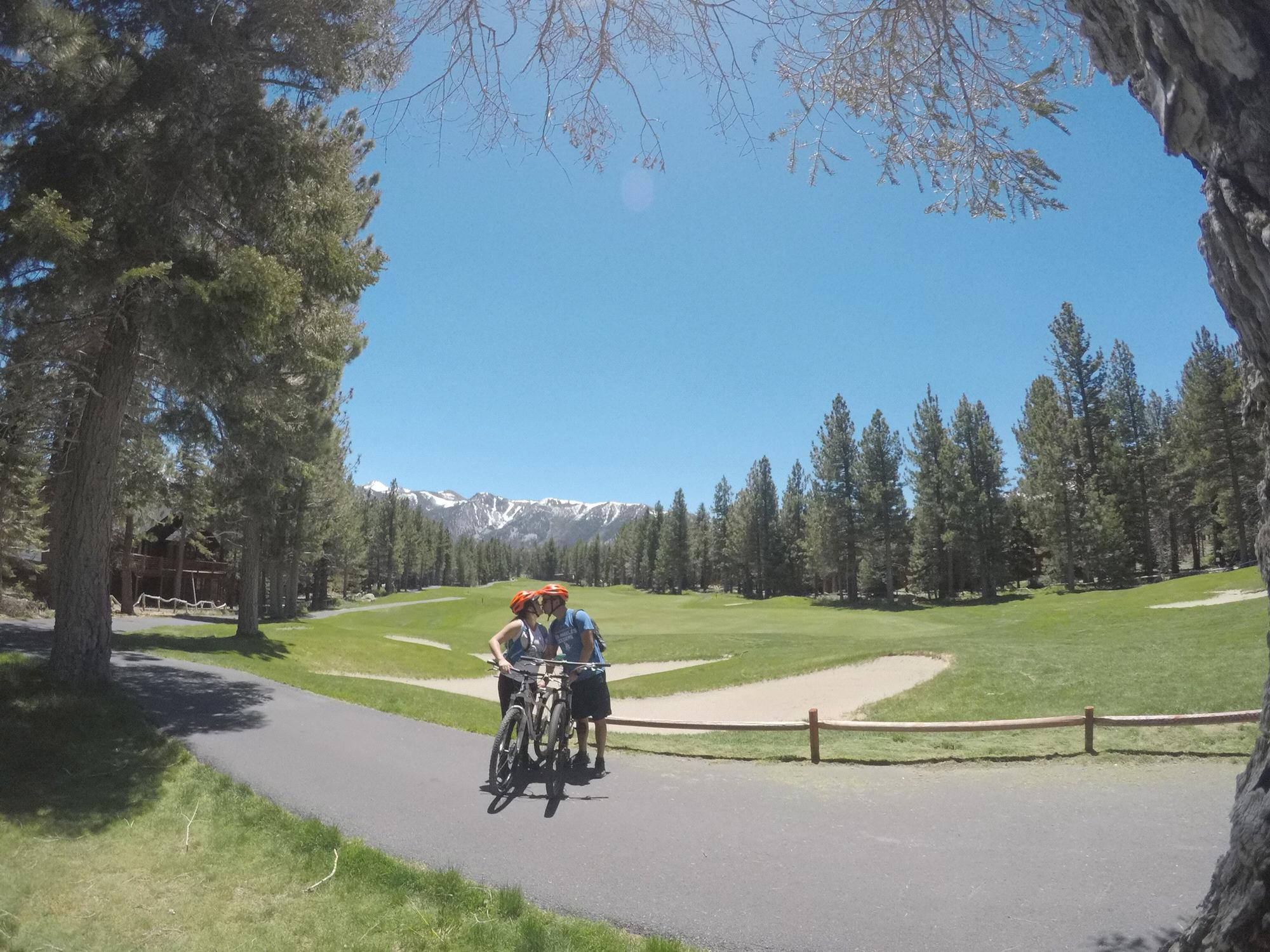Biking  thought Mammoth Lakes
