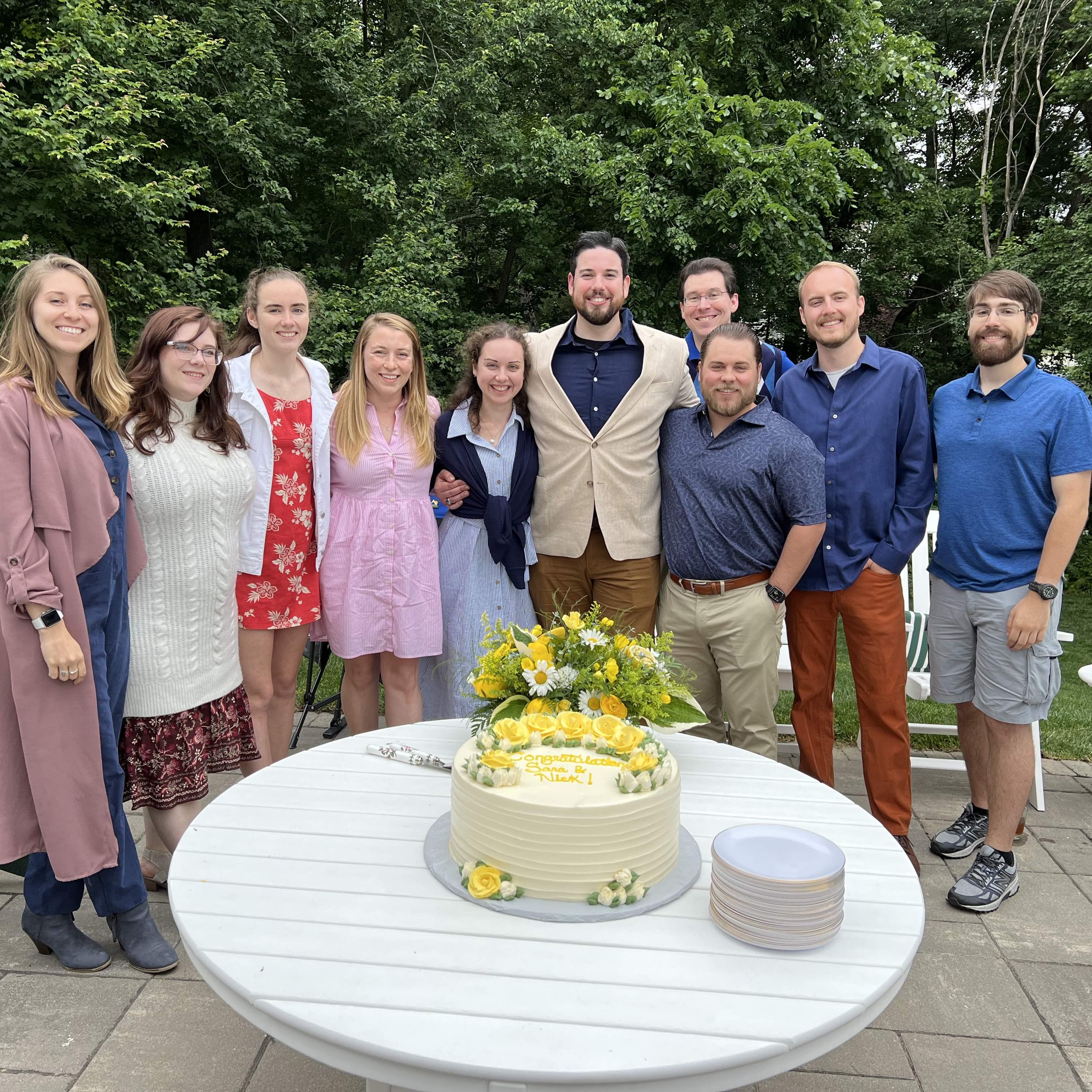 Celebrating our engagement with some of our bridal party!