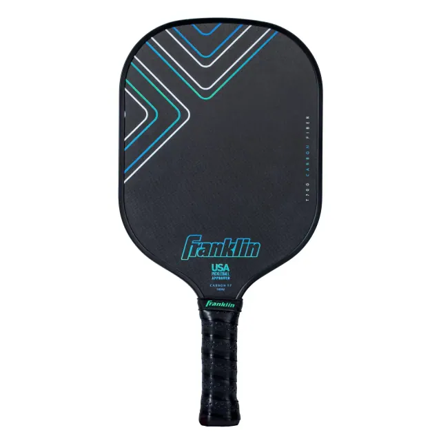 Franklin Sports 16" Raw Carbon Fiber Traditional Pickleball Paddle -Blue