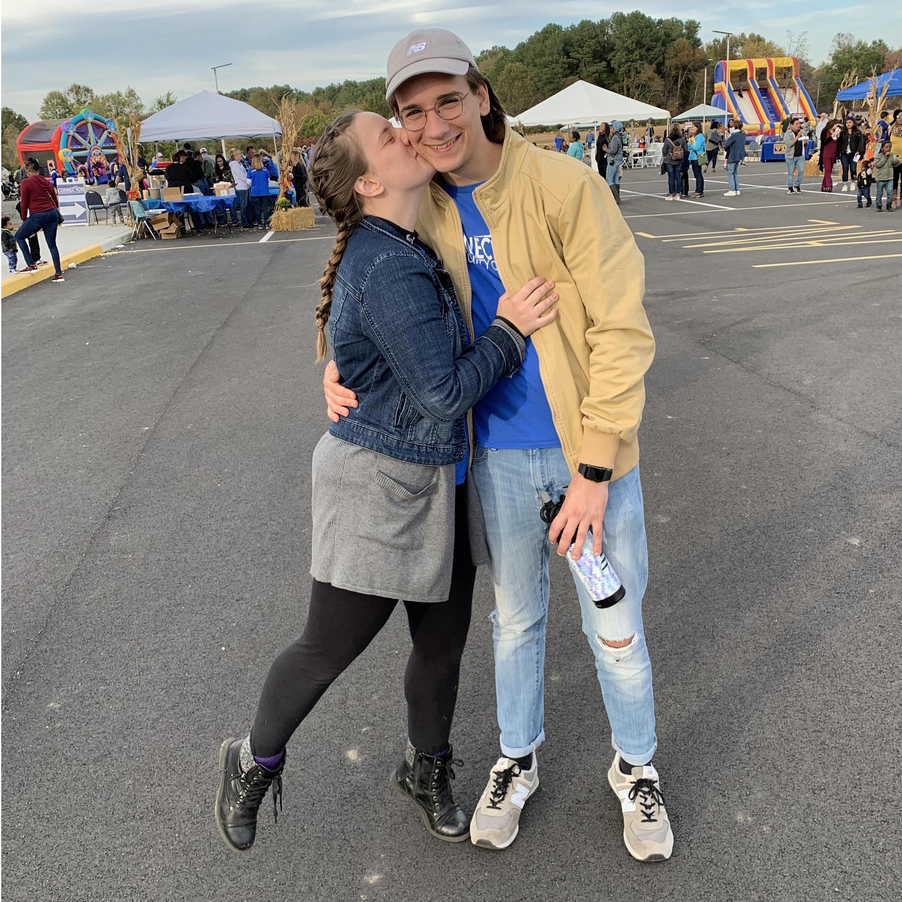 Serving at The Fall Festival together