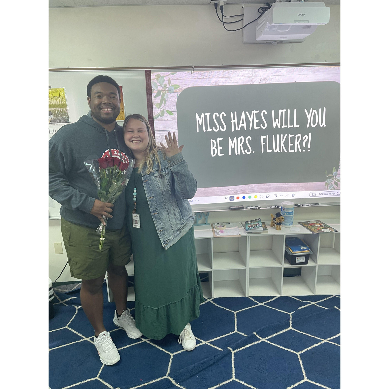 6.6.23 ~ The Proposal! Kyle surprises Shannon at work with the help of her coworkers and students. She thought he was coming to read to the class, but he had more in store! It was an easy yes!