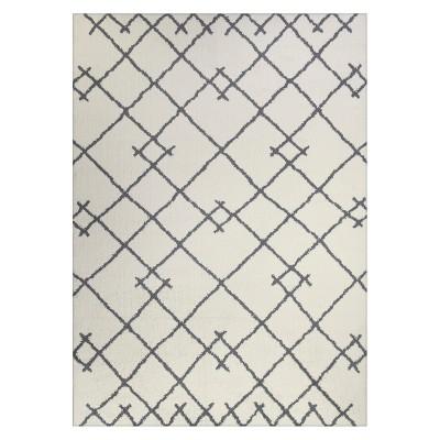 30"X46" Kenya Fleece Tribal Design Tufted Accent Rug Cream - Project 62™