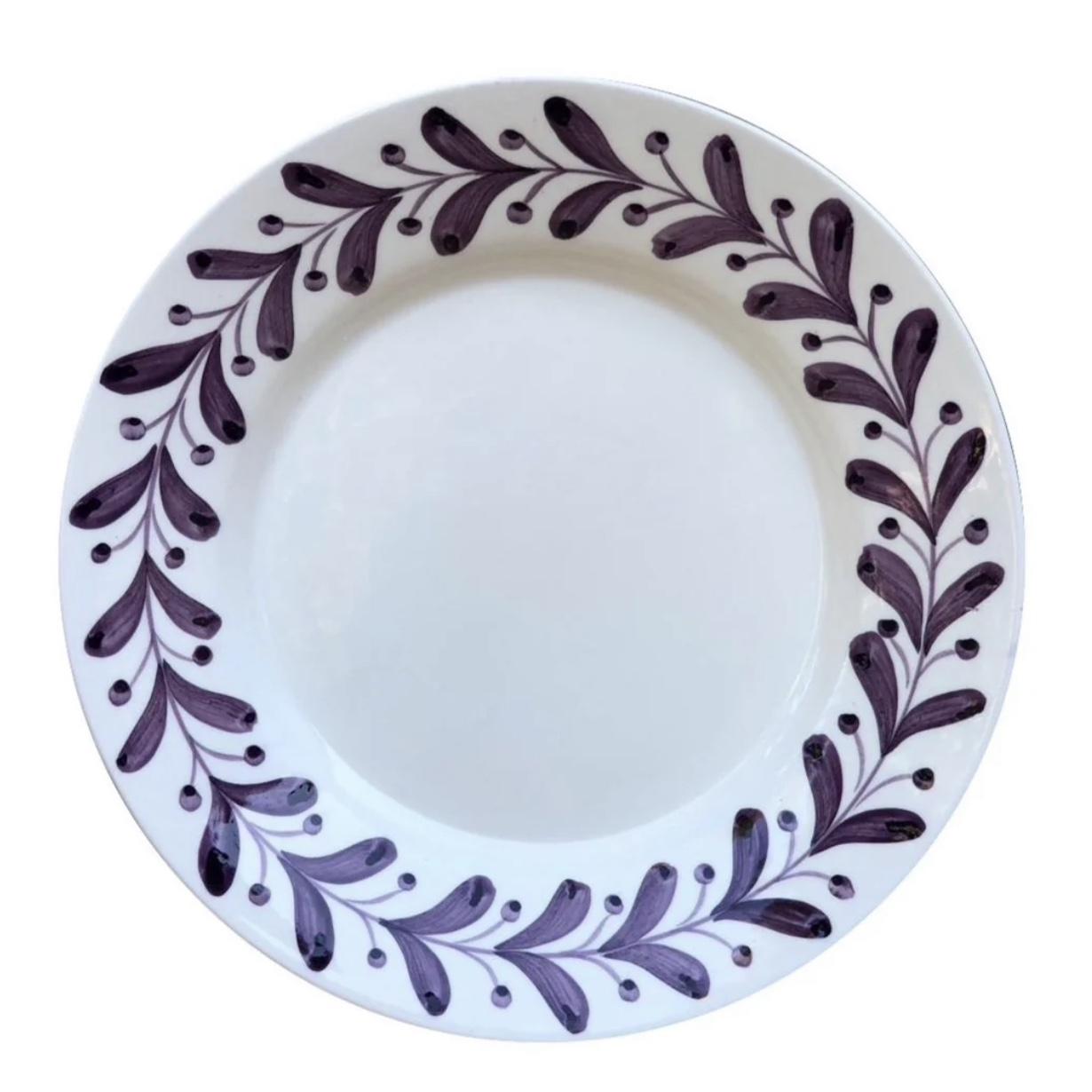 Anna Aubergine Dessert Plate