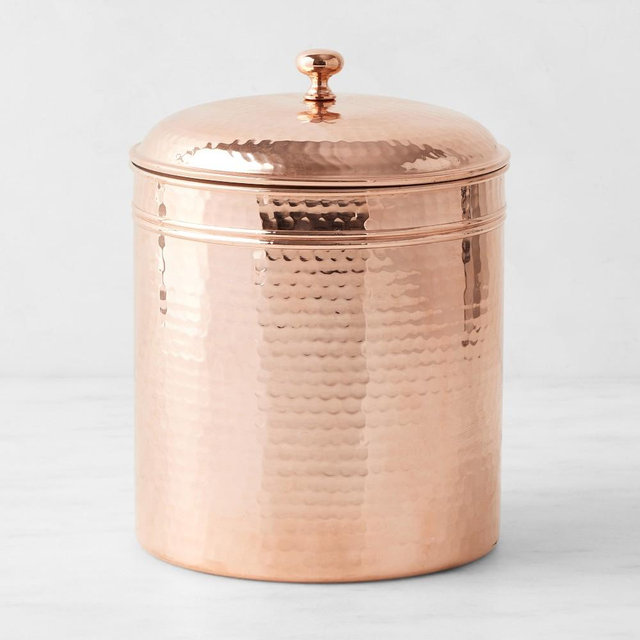 Hammered Copper Canister, Medium