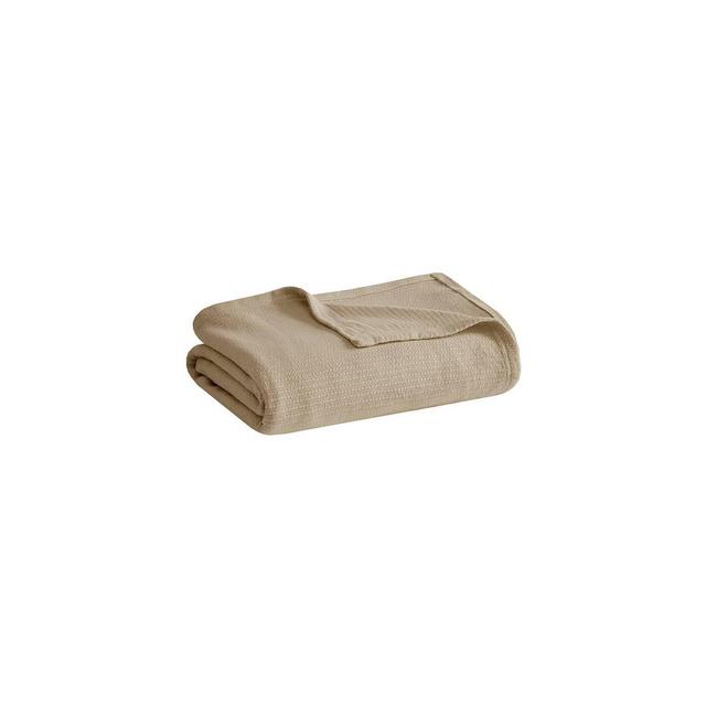 Fresh spun Basketweave Cotton Blankets Taupe