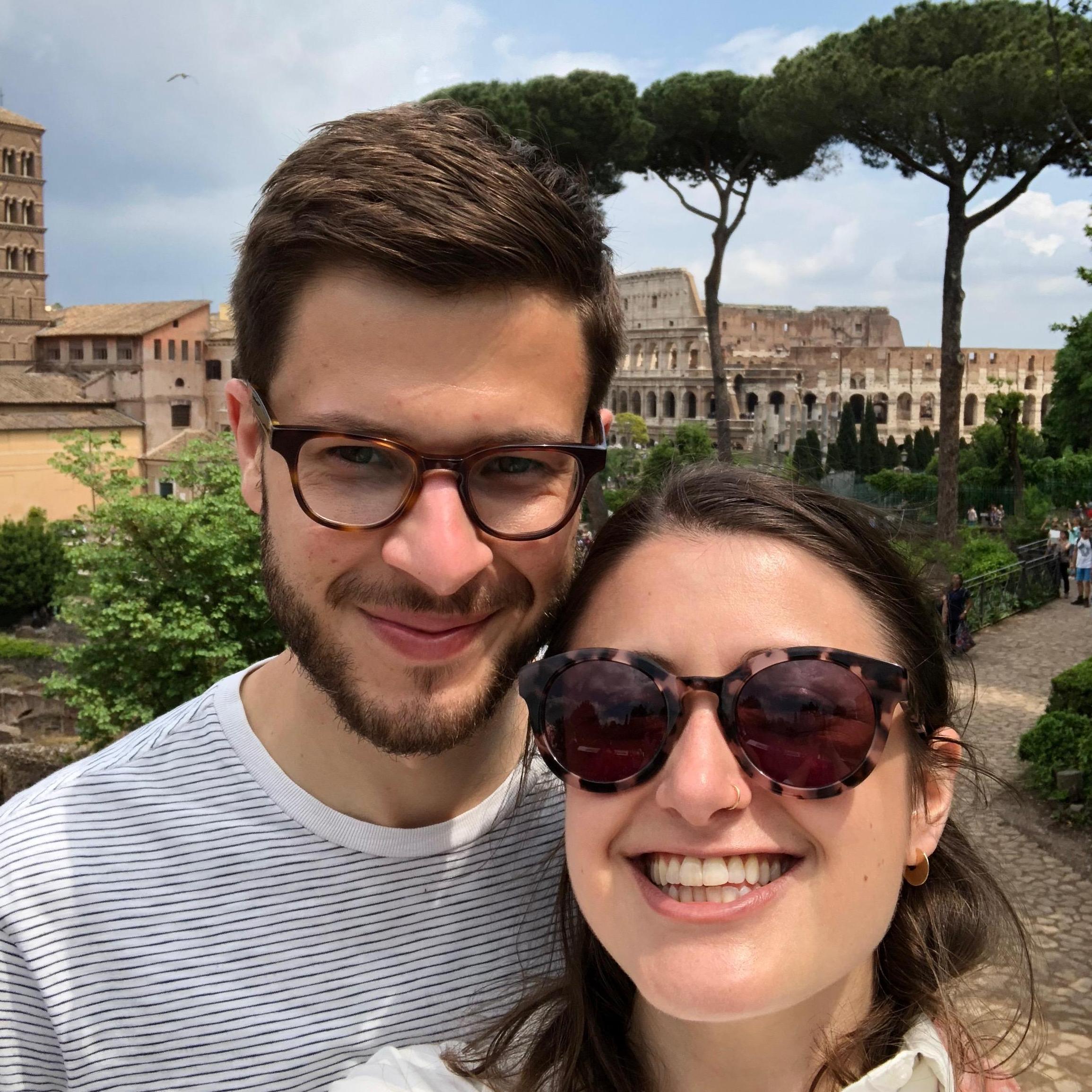 Outside the Colosseum in Rome ✈️