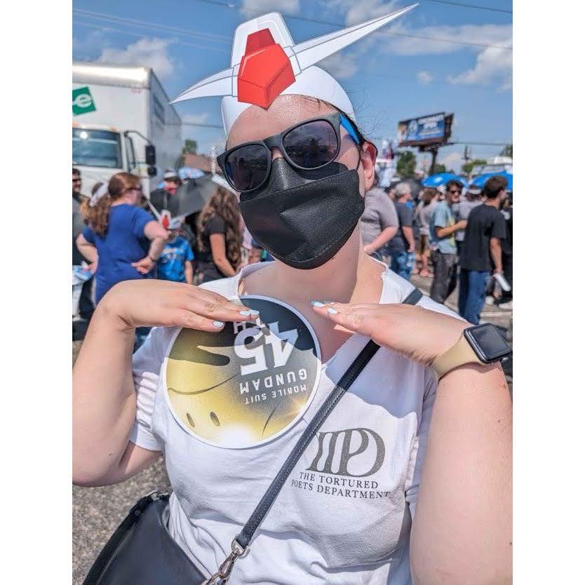 The 45th anniversary of Gundam traveling event. Such a supportive future wife here.