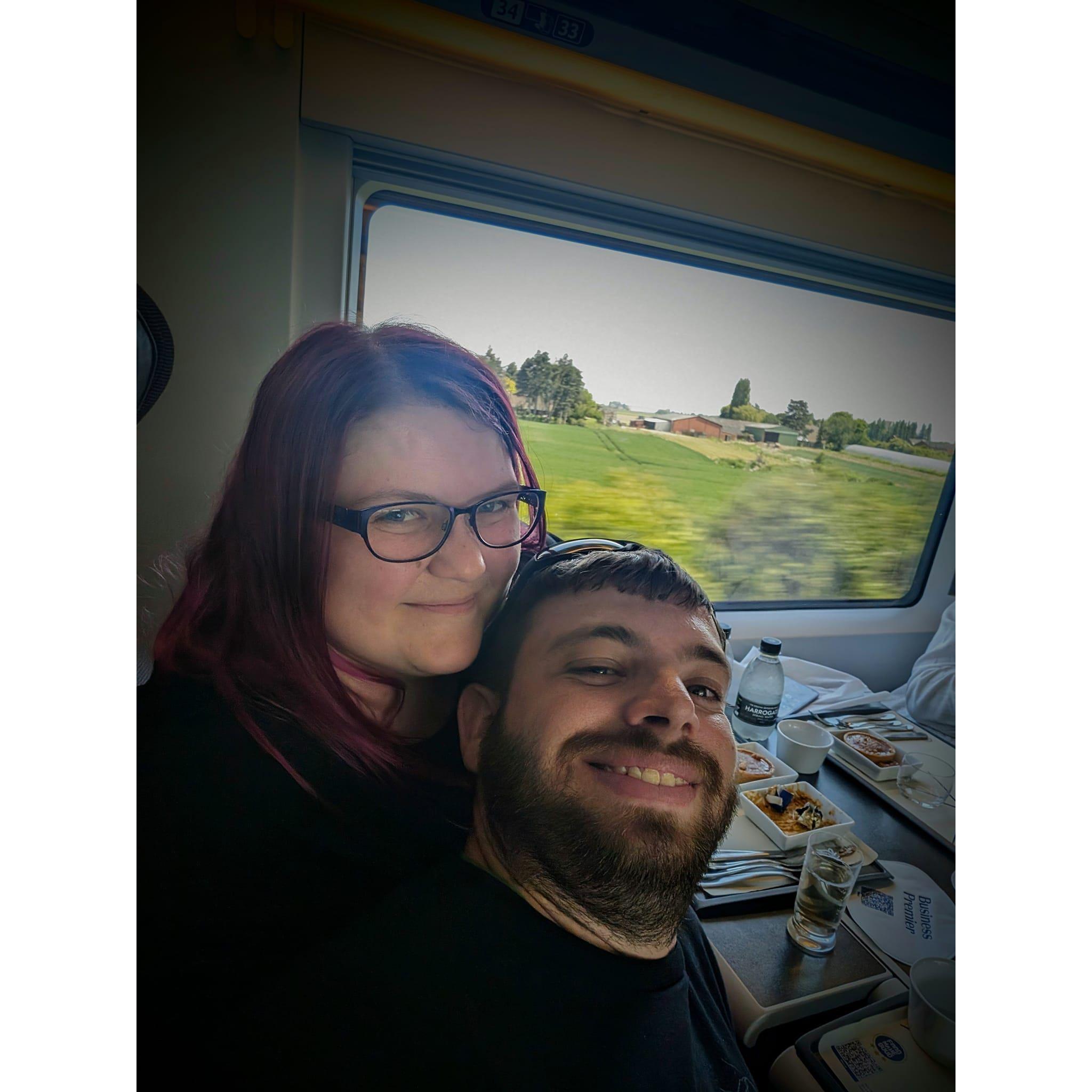 Business class on the eurostar to Paris