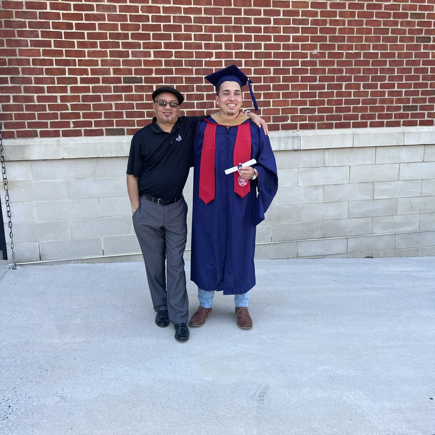 Cameron with his dad, Jeff