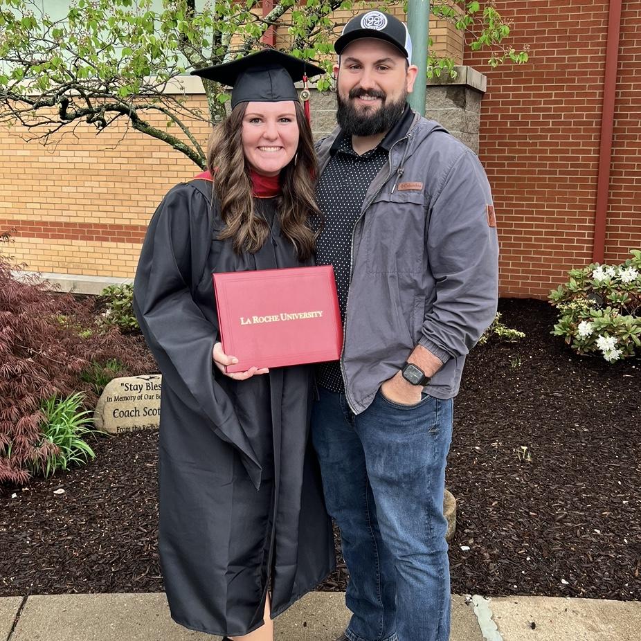 Courtney graduated nursing school, and George was supportive through all of it!