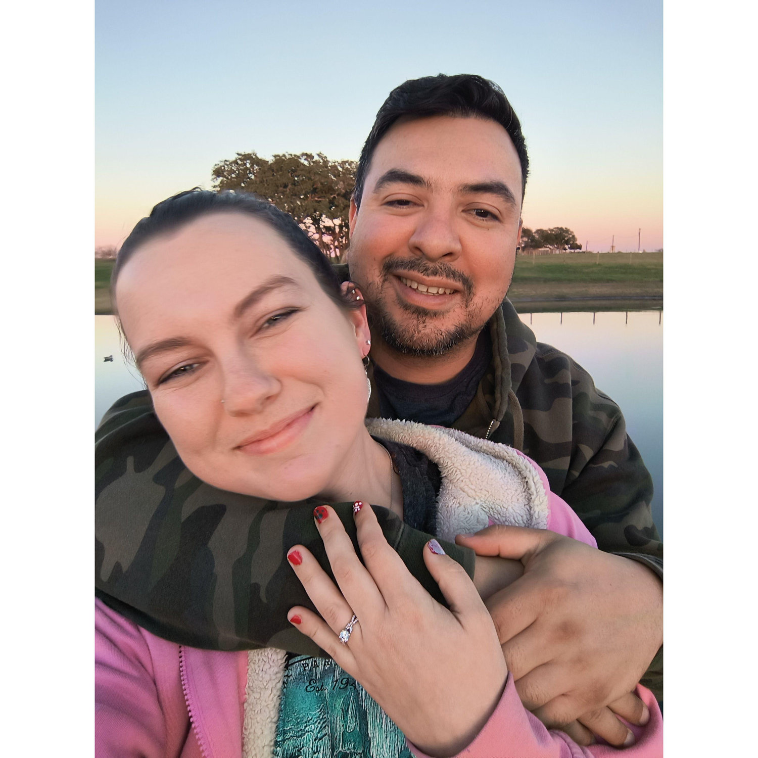 Sunset at the ranch in Schulenburg, TX December 2023