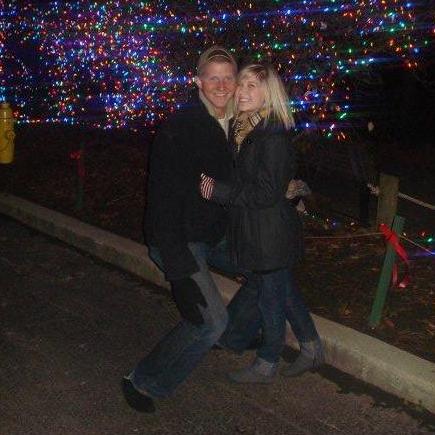 The first photo ever taken of Jord & I at the Cincinnati Zoo Lights!