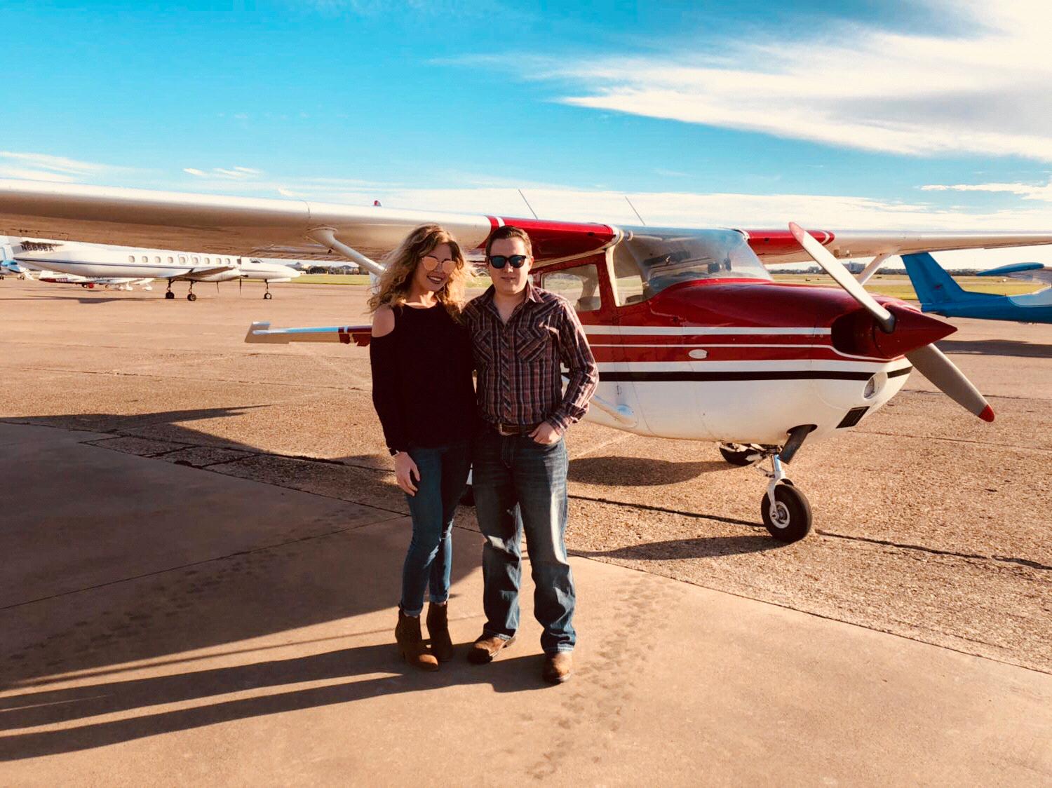 We took a plane ride over the Dallas city skyline for Dustin's 31st birthday.