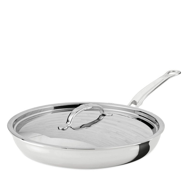 Hestan ProBond Luxe 11" Polished Professional Clad Stainless Steel Skillet with Lid