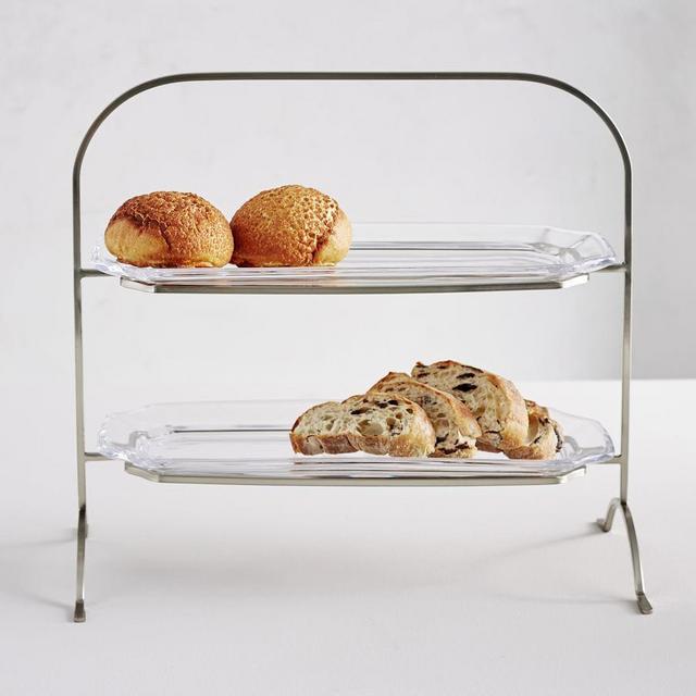 Grace Pressed Glass Tiered Stand
