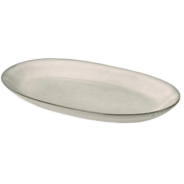 Nordic Sand oval serving platter (30x17 cm)