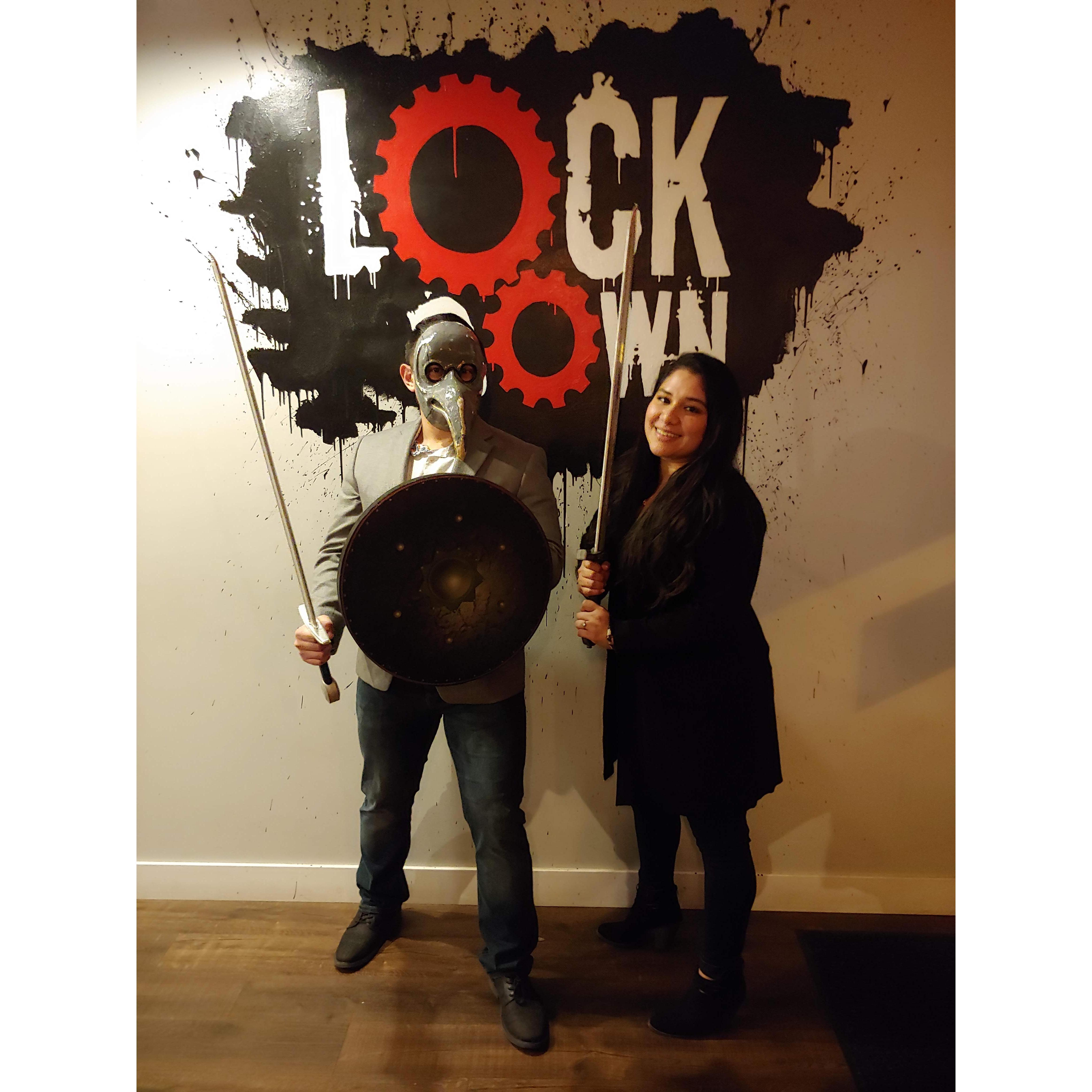 (Escape room-2019)
Mark and I love to try new things, something we discovered are escape rooms which are great ways to work together. Yes, we ACTUALLY work well together.