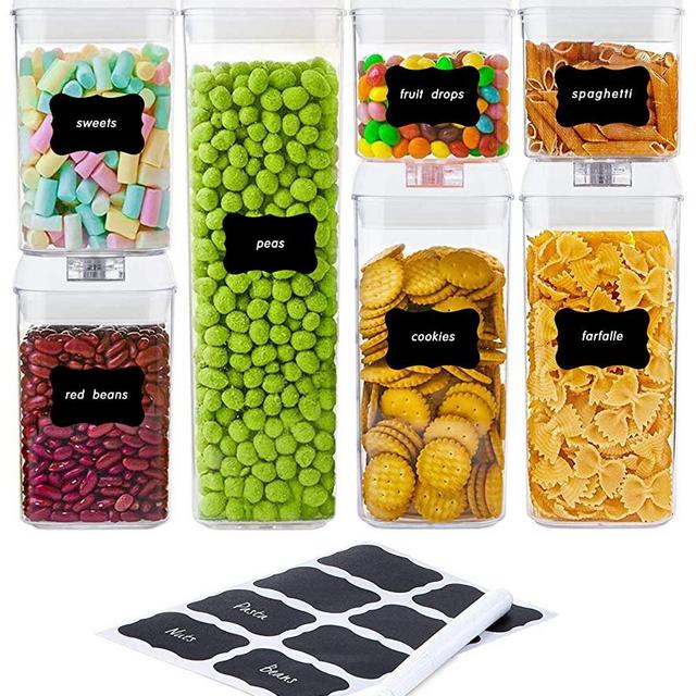 Mrt Pro Airtight Food Storage Container Set - Food Storage Containers - Cereal Containers Storage Set - BPA Free - Kitchen Pantry Organization and Storage with Easy Lock Lids - 7 Pieces