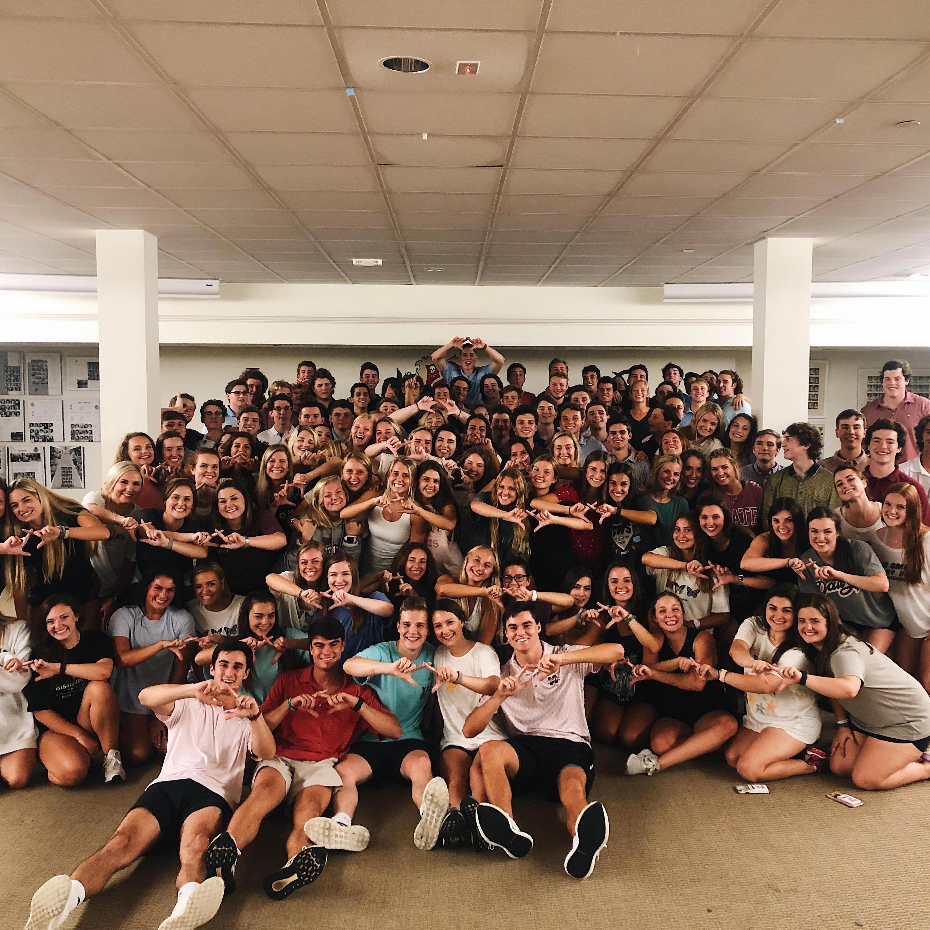 Hannah and Nathan taught the freshman Chi Omega and Fijis how to swing dance