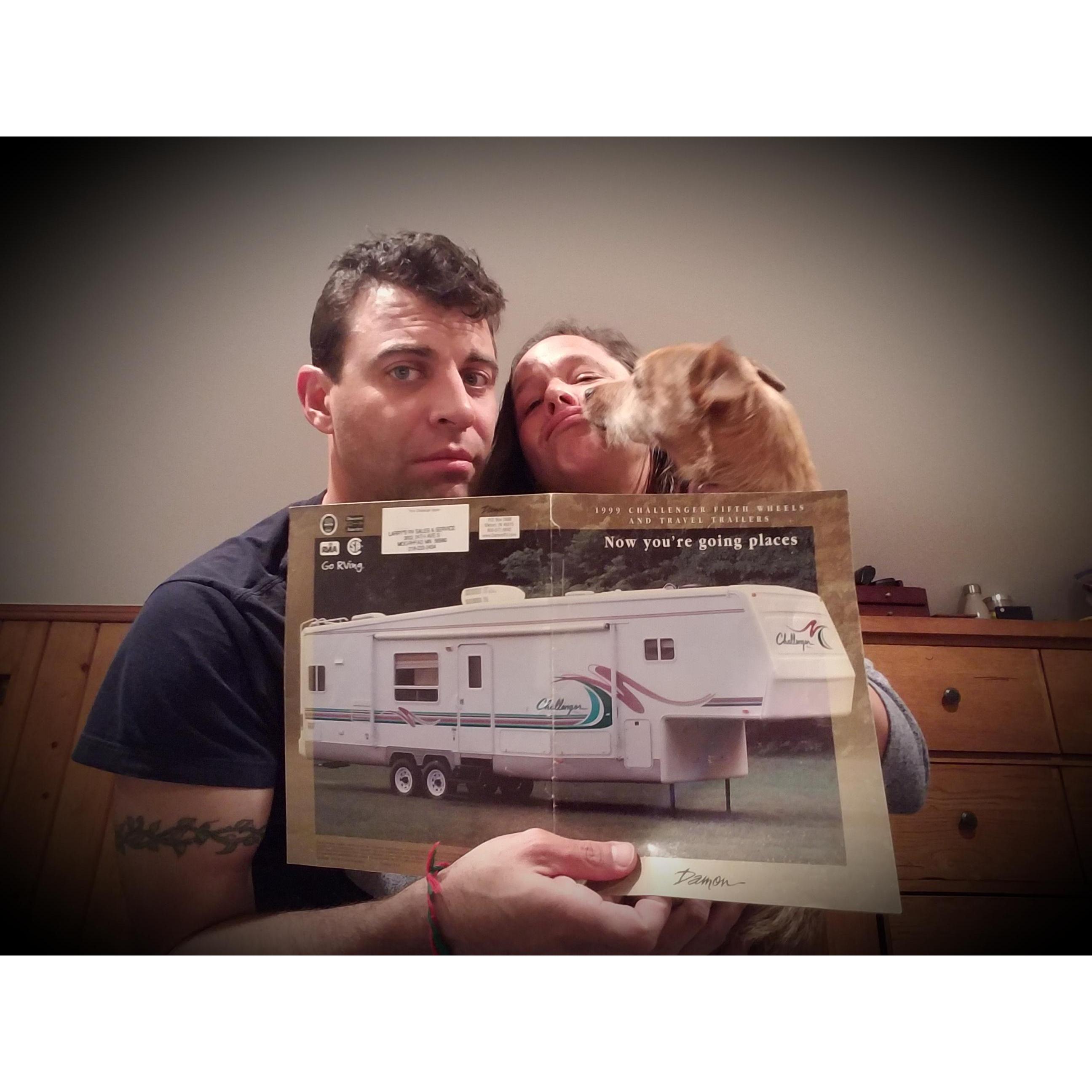 Nothing says romance like a 20 year old camper trailer