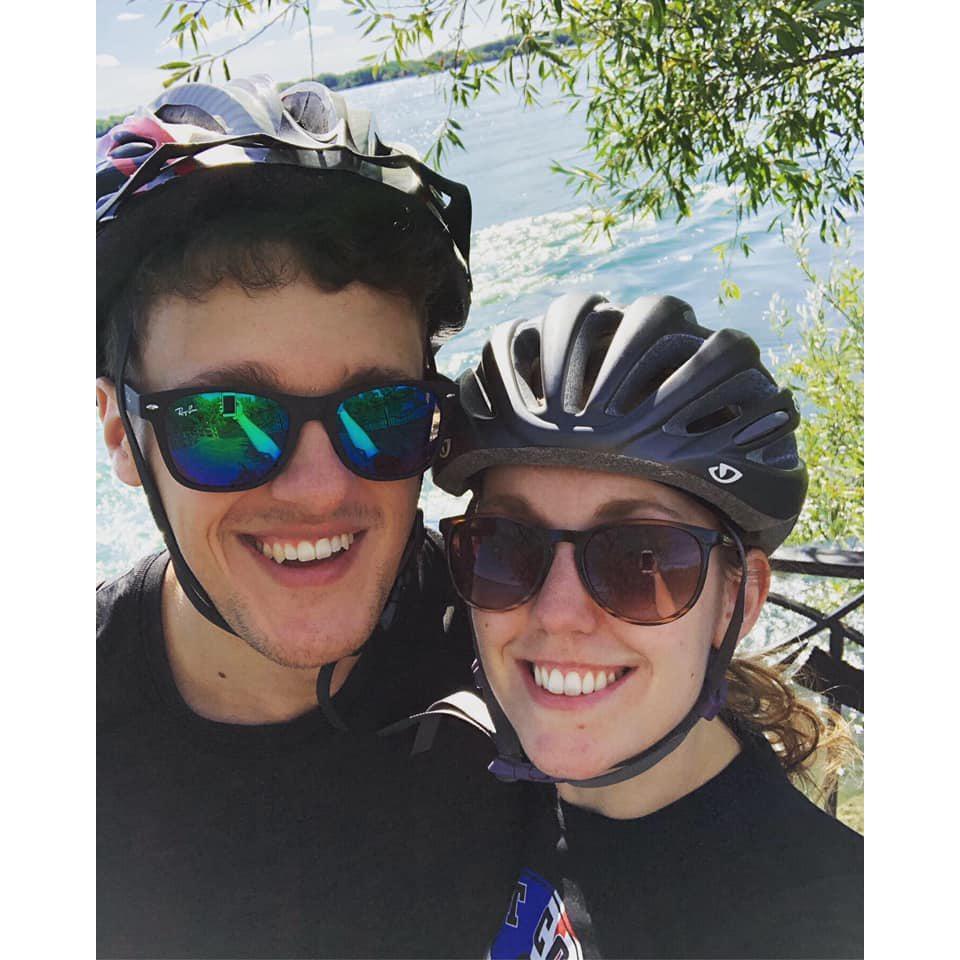 Doing our favourite activity - cycling around Montreal!