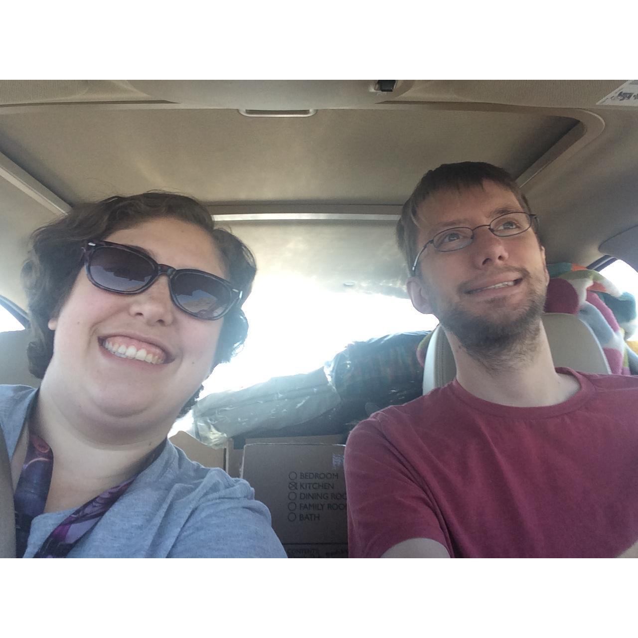 Driving cross country with the cat too