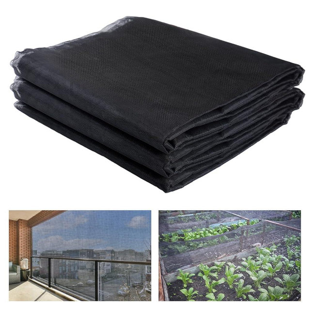 Stronger Garden Mesh Netting - 10 x 20 ft PP Nanocomposite Bird Net Barrier, Mosquito Netting Screen for Outdoor Plants Vegetables Patios Balconies Terraces, Shading Rate 33% (Black)