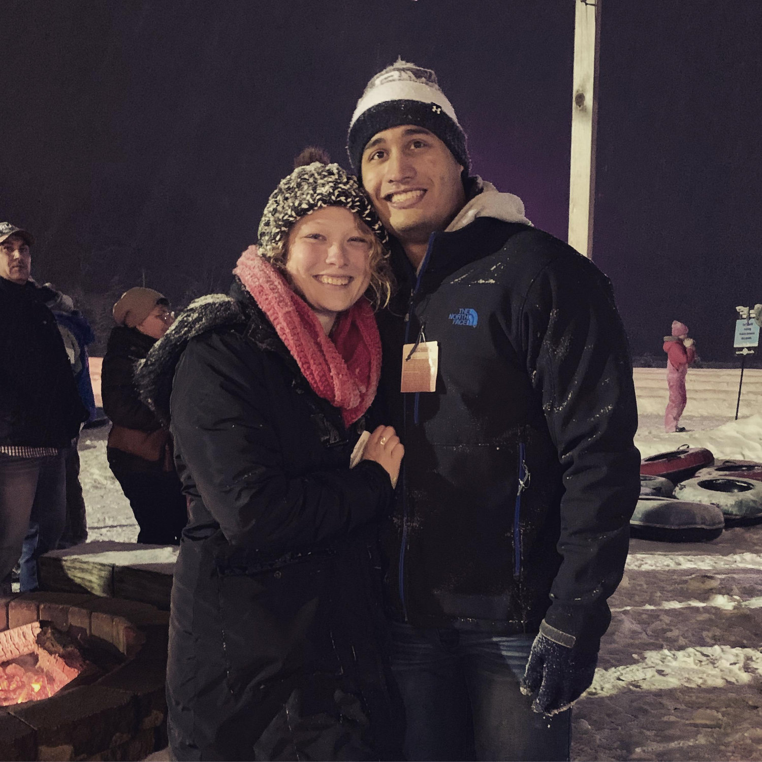 One of our very first dates was a very cold a snowy tubbing adventure