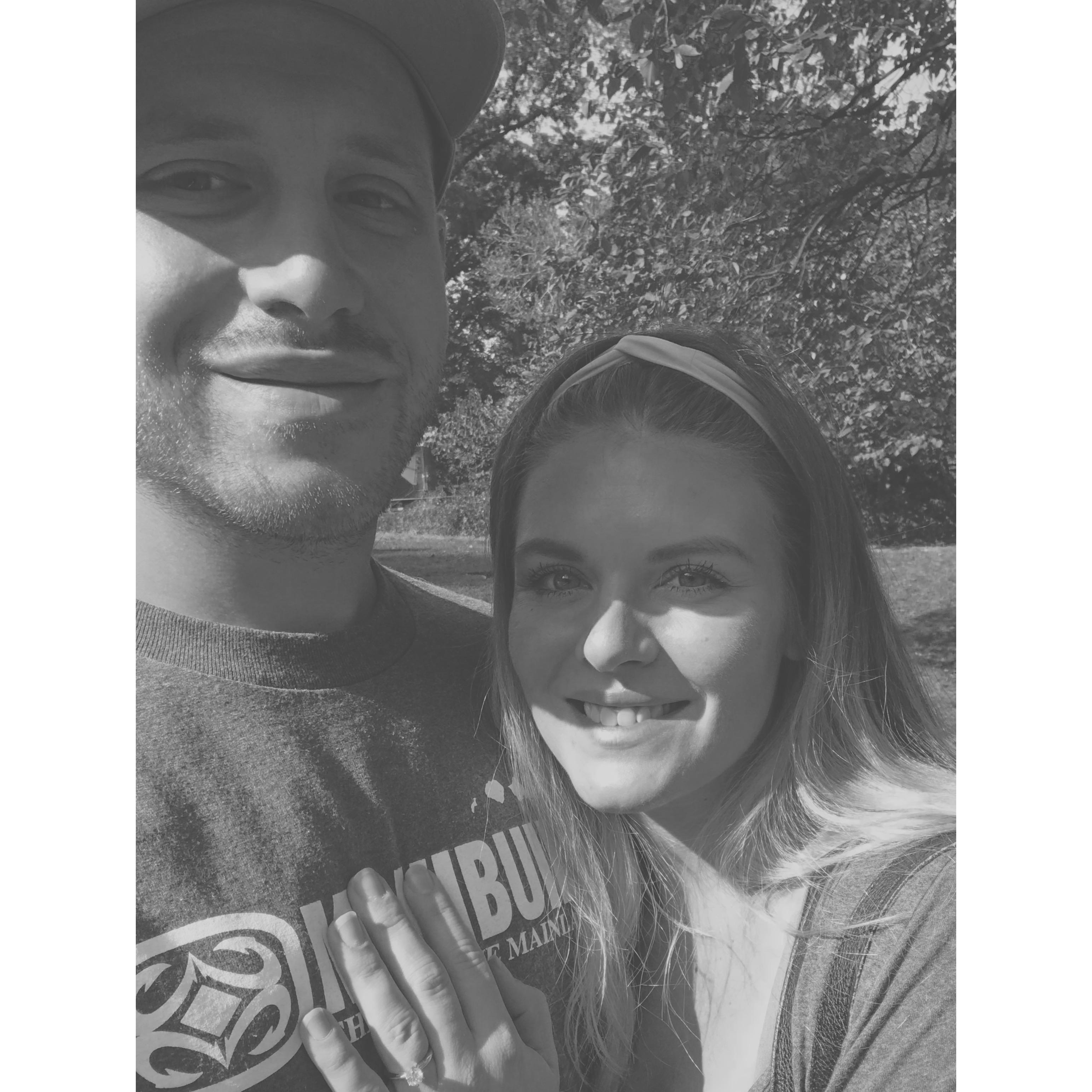 Central Park, NYC. Right after we got engaged!