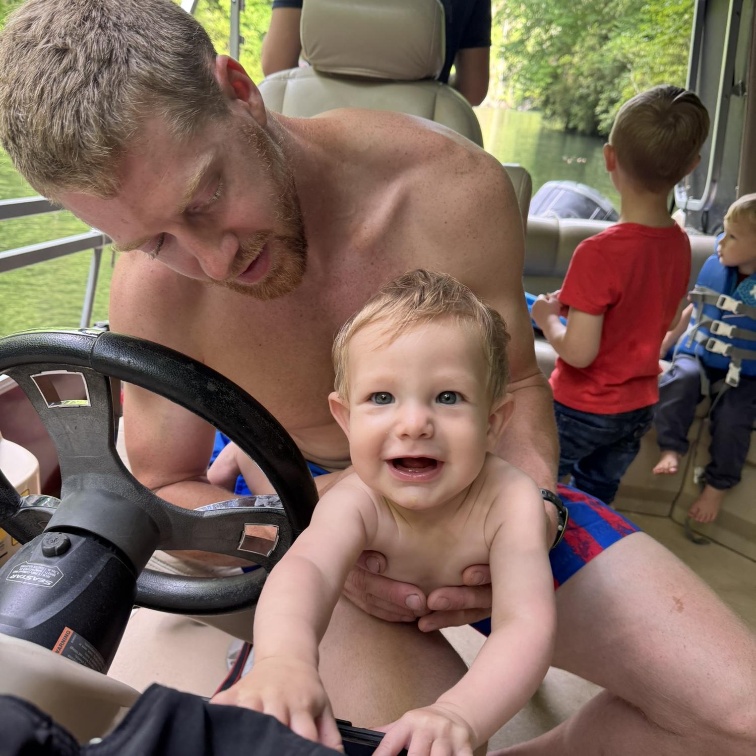 Lake day! Henry loves his new Uncle.