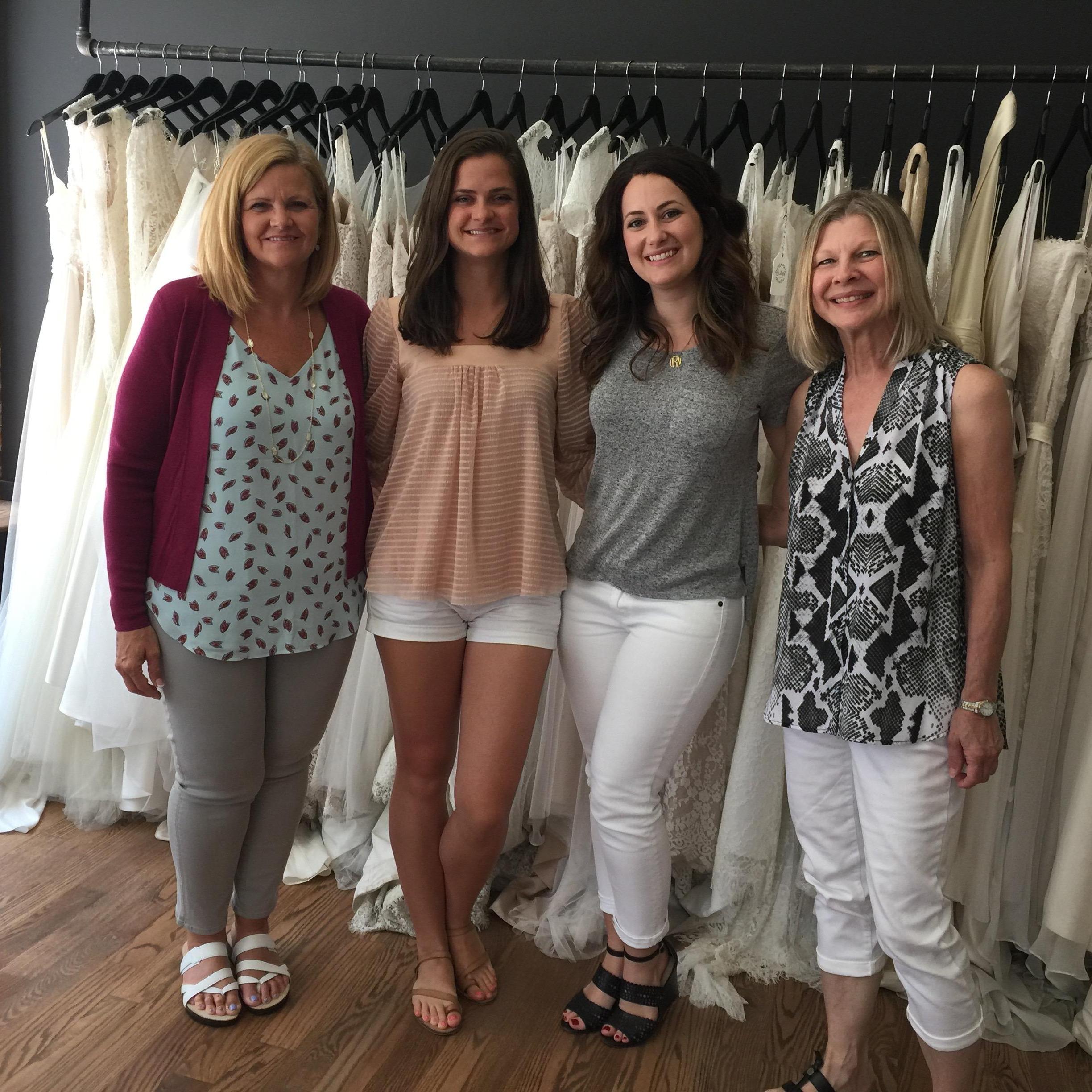 Melissa was lucky enough to travel to Ohio where she said yes to the dress with her Maid of Honor, Mom and Mother-In-Law to be!