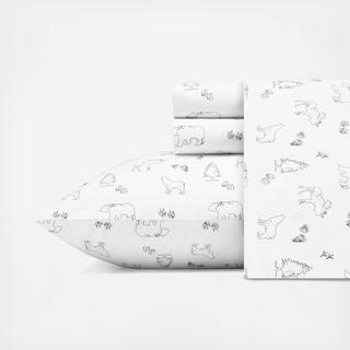 Animal Tracks 4-Piece Sheet Set