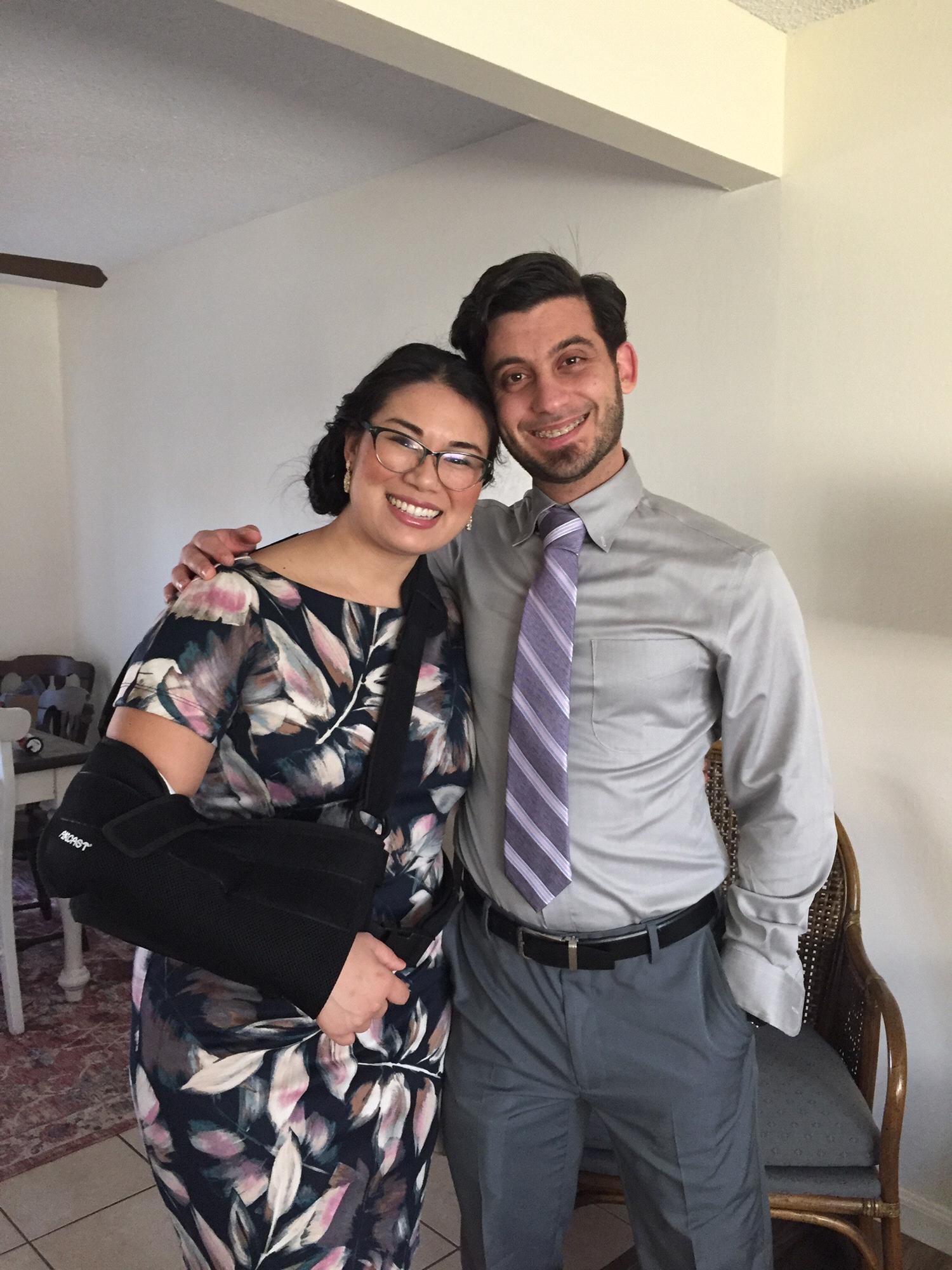 Getting ready for Marykate and Dave's wedding <3.