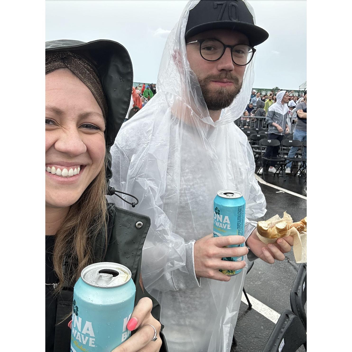 We love a concert, and we love a pretzel (even in the rain)