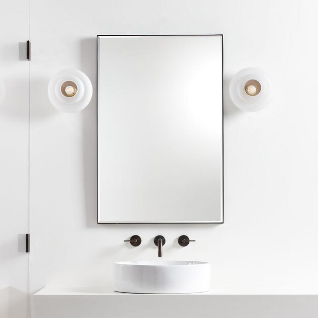 Edge Black Rectangle Mirror