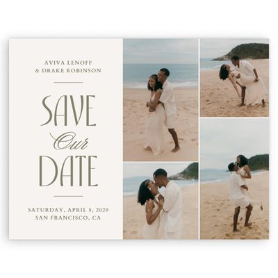 Beige Wedding Digital Save the Date - Trogir Multiphoto