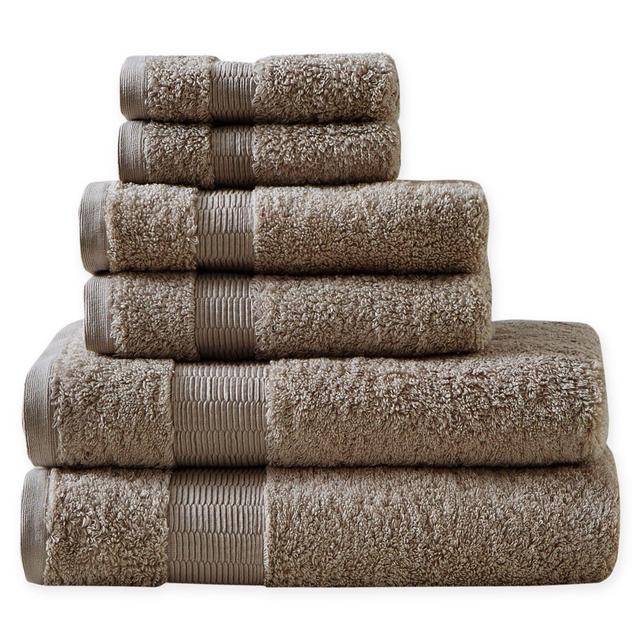 Madison Park Signature Luxor Egyptian Cotton Towel Set in Grey (Set of 6)
