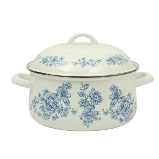 Pioneer Woman Agatha Enamel-on-Steel 6-Quart Dutch Oven ~ Blue