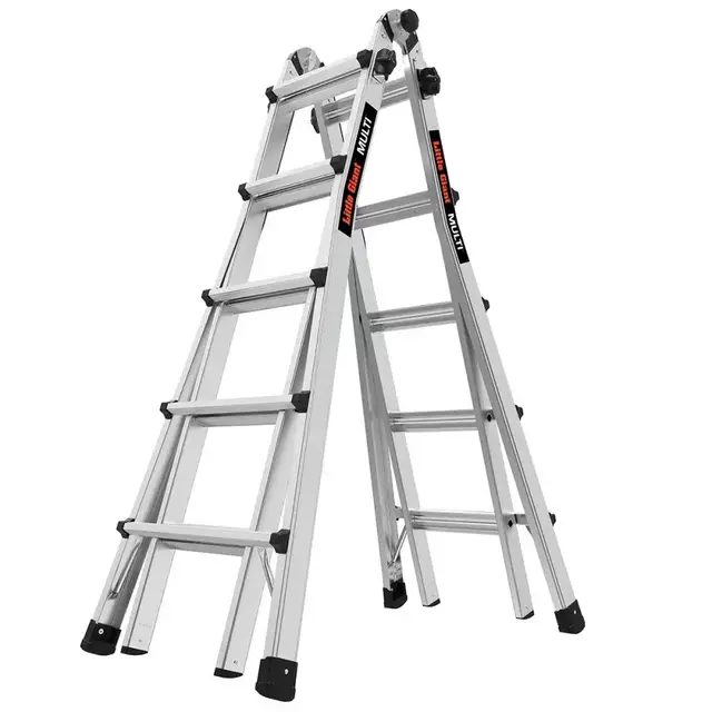 Little Giant Ladders Multi M22 Aluminum 38-lb Reach Type 1A- 300-lb Capacity Telescoping Multi-Position Ladder