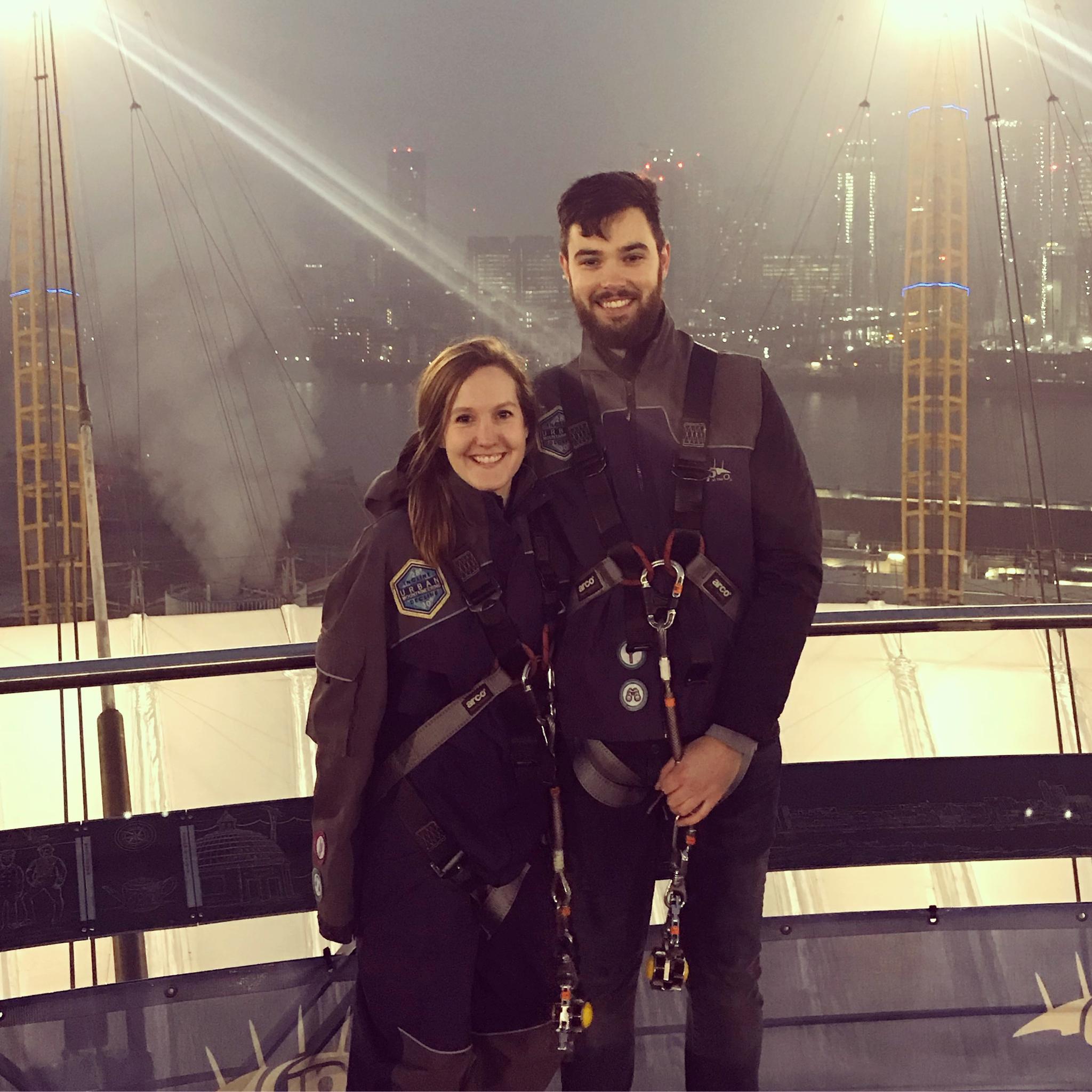 Climbing the O2 arena in London
