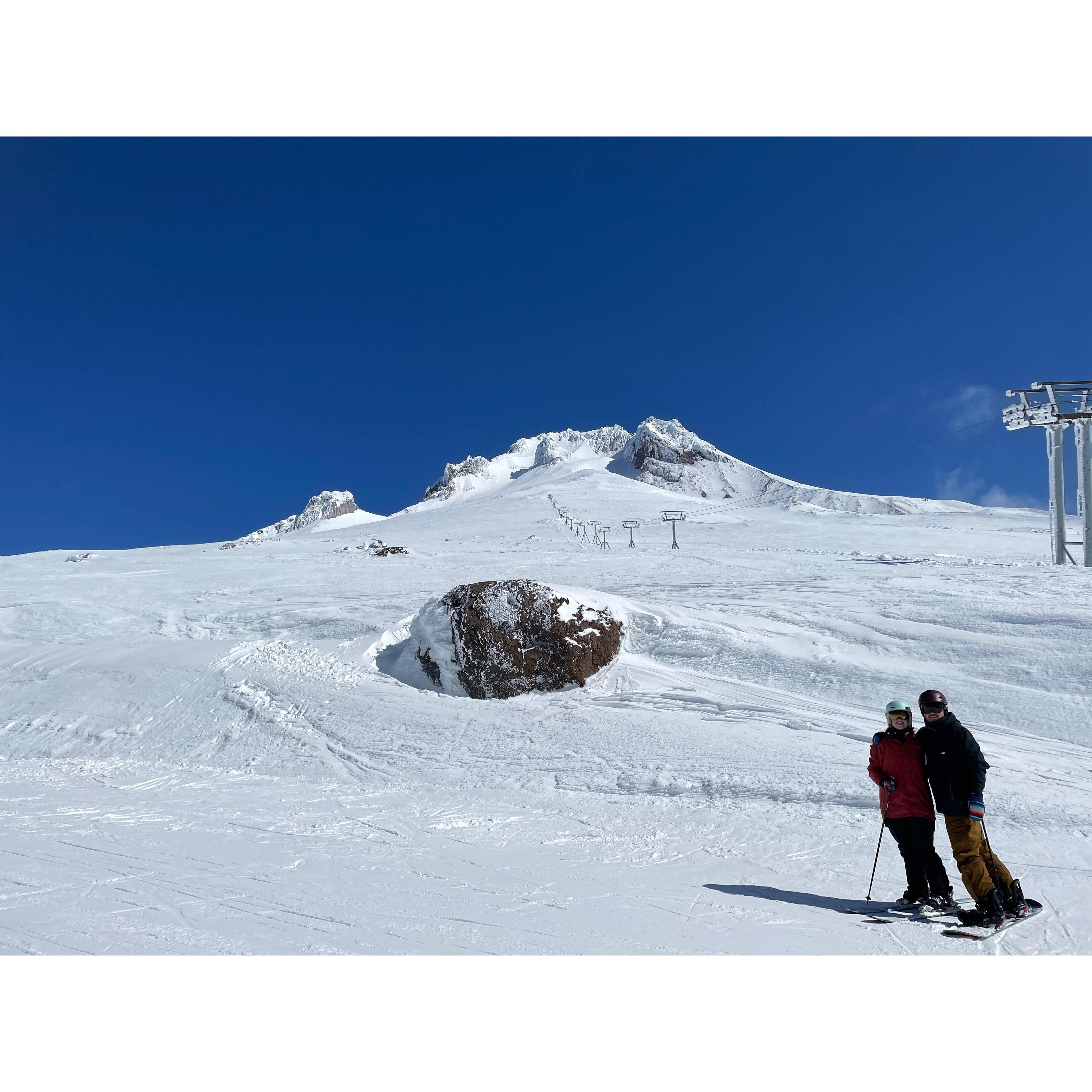Hitting the slopes on a glorious bluebird day!