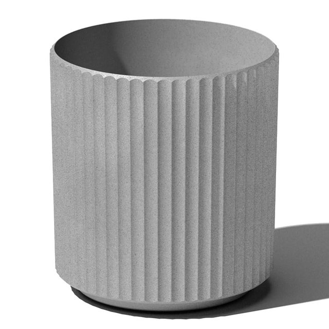 Veradek Demi Series Round Planter for Porch, Patio, Backyard | Durable Plastic-Concrete Material | Modern Décor for Tall Plants, Flowers