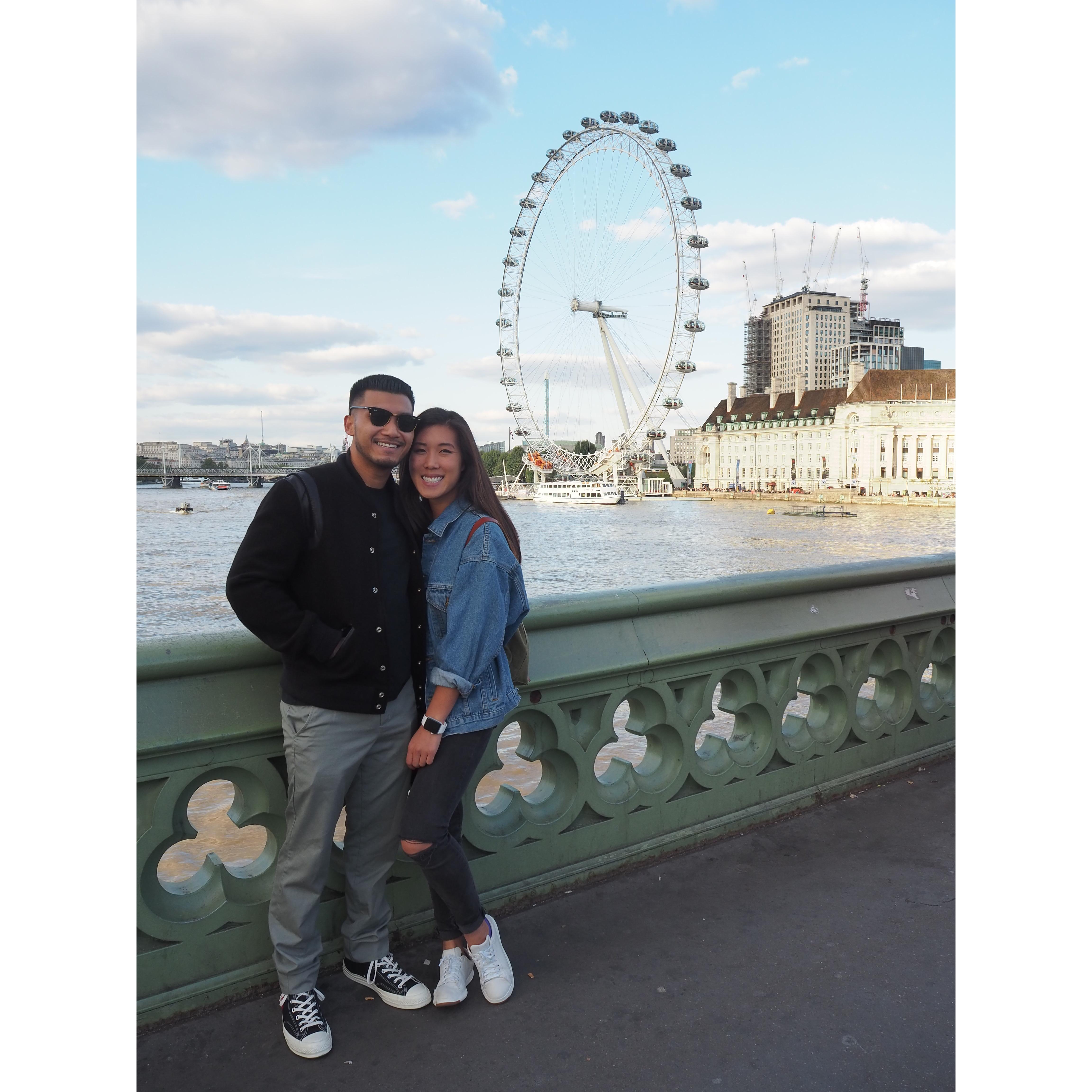 Our first trip together was in Europe, where we met in London.