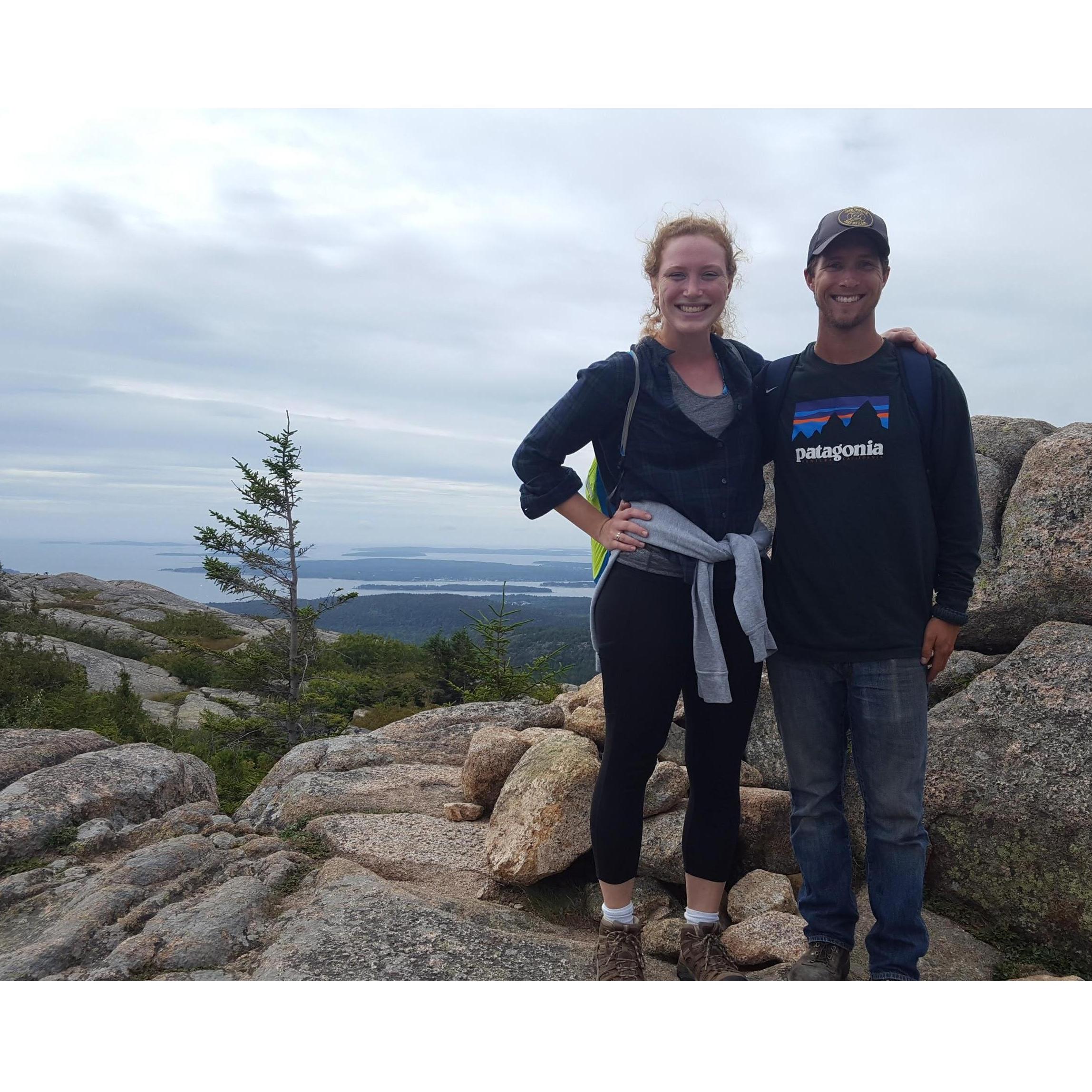 On top of the world at Acadia National Park!