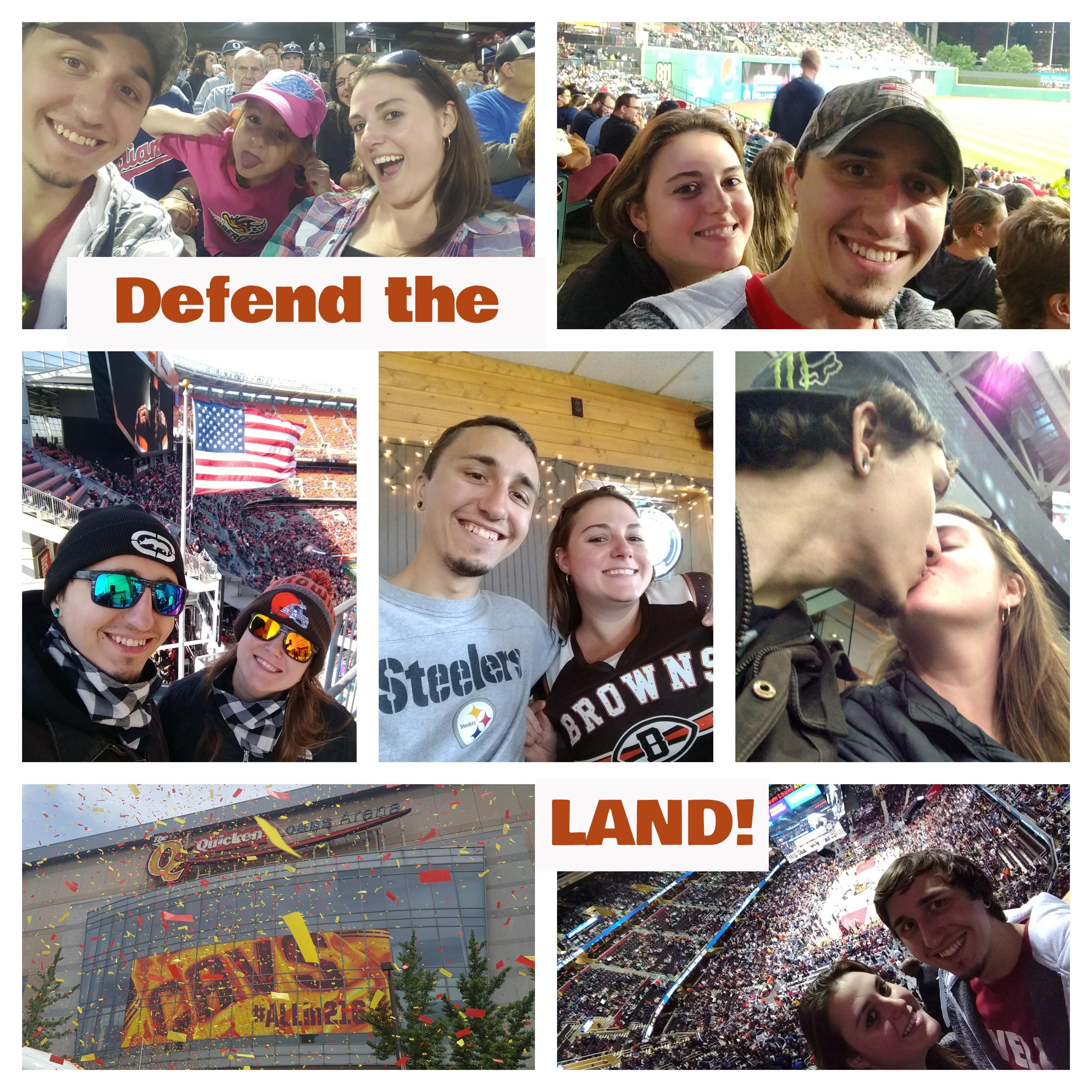 Forever a Cleveland  sports fan. Steven may be wearing a Steelers shirt but he's a Browns fan at heart.