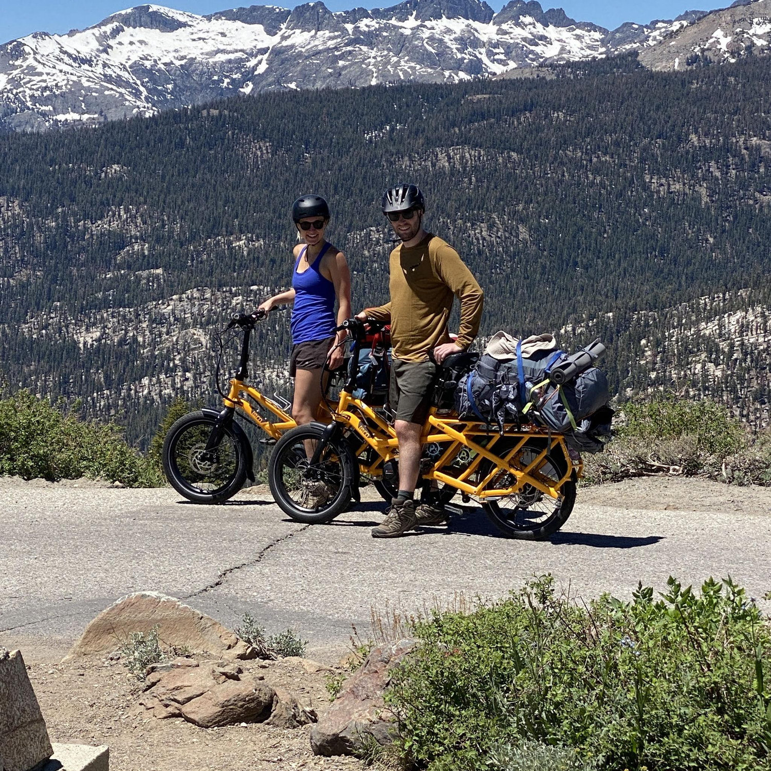 Roads were closed, so Kathy Cage had the idea for us bike to the trailhead