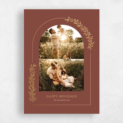 Brown Holiday Card - Savannas Foil