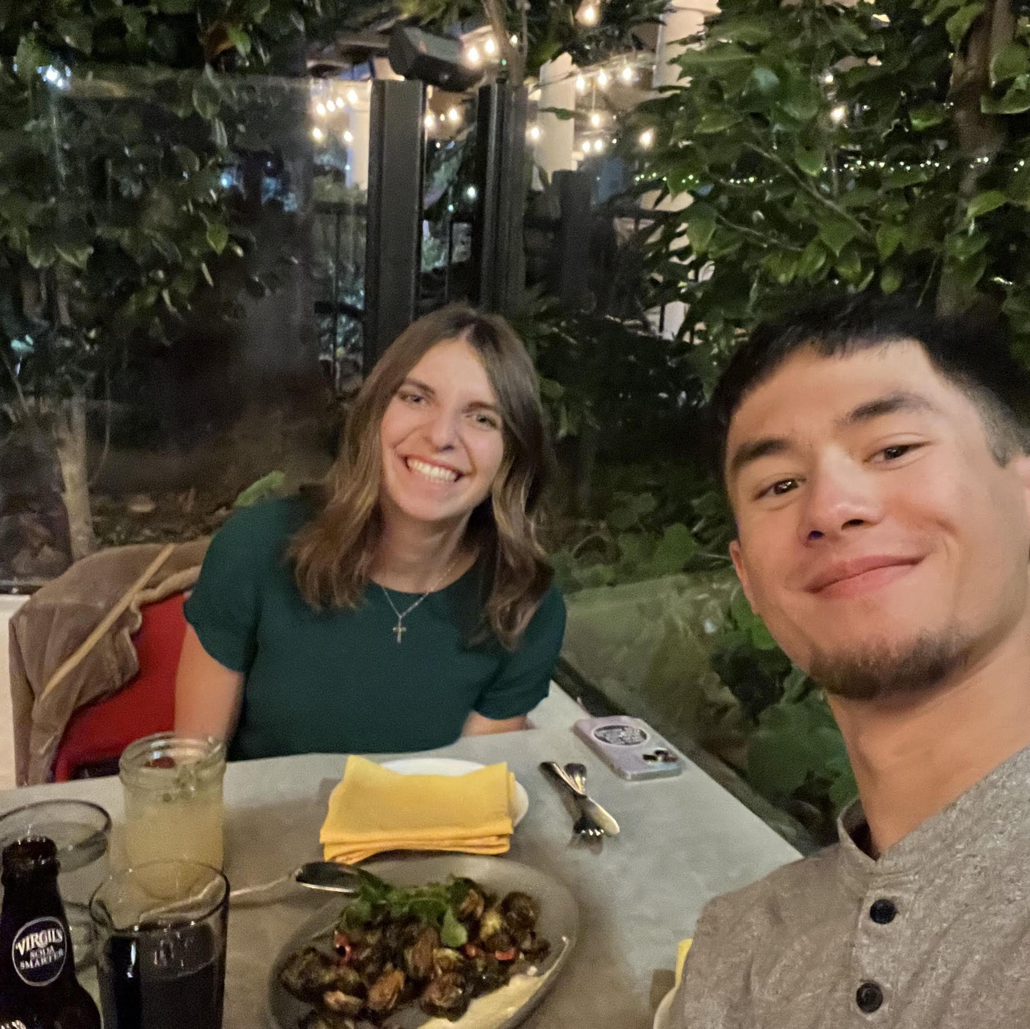 Our first in person date ever, over three months after leaving Tahoe!